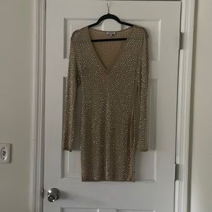 Sheer blinged out thigh high dress